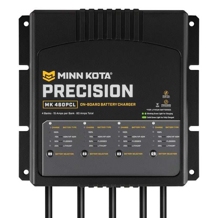 Minn Kota On-Board Precision Charger MK-460 PCL 4 Bank x 15 AMP LI Optimized Charger [1834604]