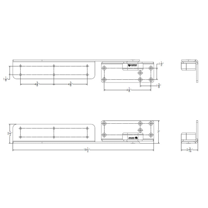 TACO Command Ratchet Hinge - 18-1/2" - 316 Stainless Steel Polished w/Hard Stop [H25-0048]