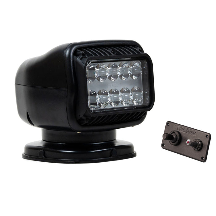 Golight GT Series LED Hybrid Light Permanent Mount w/Hardwired Dash Mount Remote - 12V - Black [20218GT]