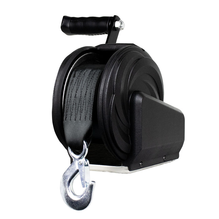 Powerwinch Select Series Winch 800lb, 6" Crank Arm - Carbon Black [21400-W-0800-6-B-R]