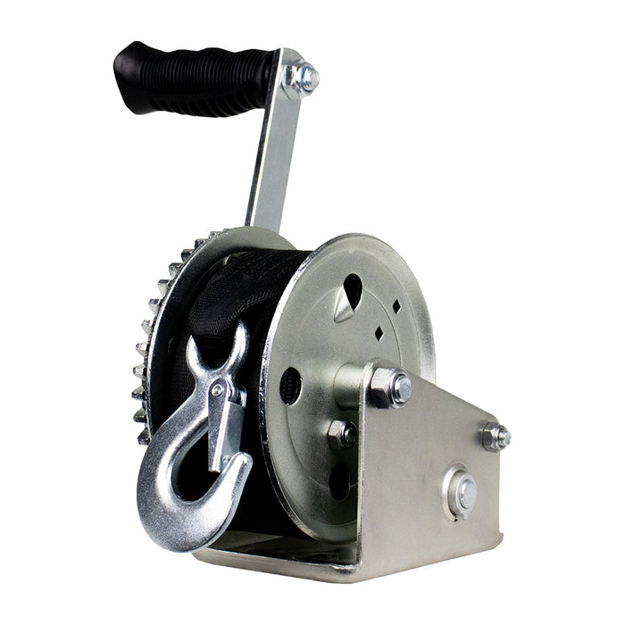 Powerwinch Utility Series Winch 1,600lb, 6" Crank Arm - Zinc [21500-W-1600-6-Z-R]