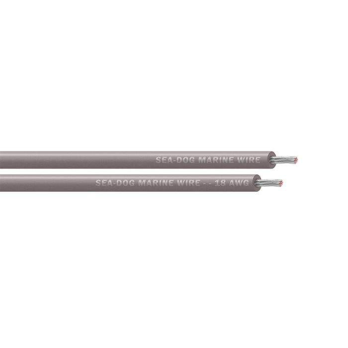 Sea-Dog 18 AWG Grey Primary Wire - 25' [8018110]