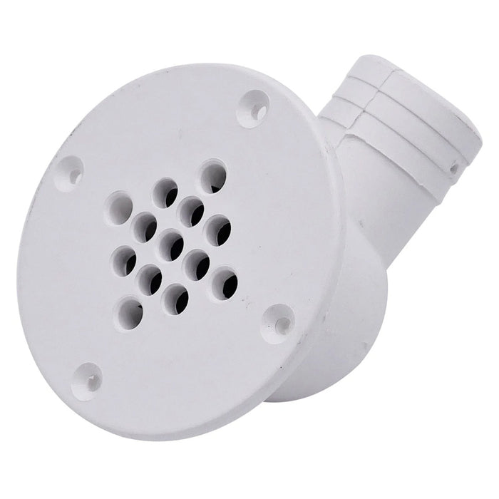 T-M Marine 90-Degree Cockpit Scupper Drain - White [CSD-92-DP]