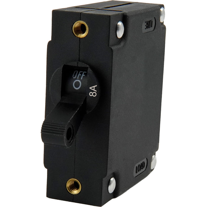 Egis A Series Black Toggle Panel Mount Circuit Breaker - Single Pole 8A [3211-08]