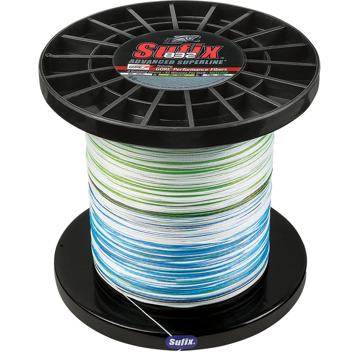 Sufix 832 Advanced Superline Bulk Metered 3500yds, 80lb, White - Neon Lime - Blue [660-480GHLCC]