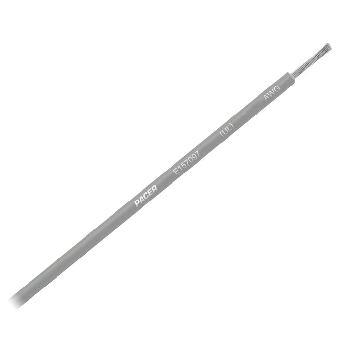 Pacer Grey 12 AWG Primary Wire - 25  [WUL12GY-25]