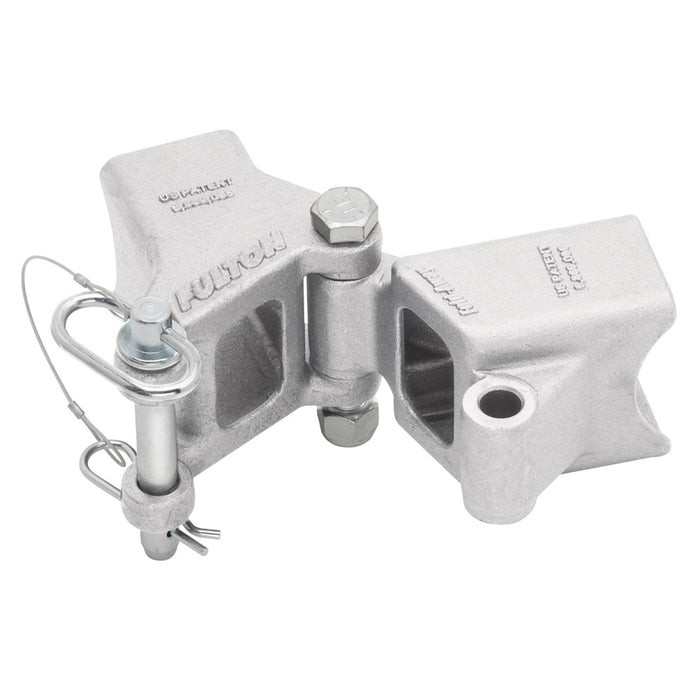 Fulton Fold-Away Bolt-On Hinge Kit 2" x 3" Trailer Beam, Rating 5,000 lbs., 48" Pivot, Z-Max 600 Zinc Finish [HDPB230101]