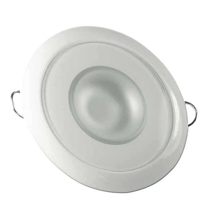 Lumitec Mirage - Flush Mount Down Light - Glass Finish/White Bezel - 3-Color Red/Blue Non-Dimming w/White Dimming [113128]