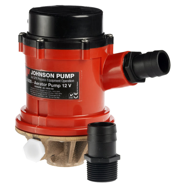 Johnson Pump Pro Series 1600 GPH Tournament Livewell/Baitwell Pump  - 12V [16004B]