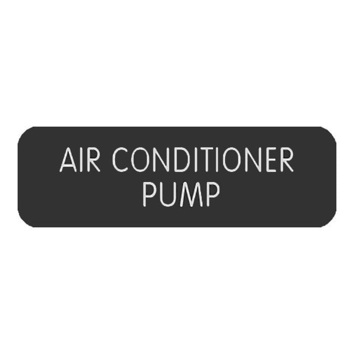 Blue SeaLarge Format Label - "Air Conditioner Pump" [8063-0030]