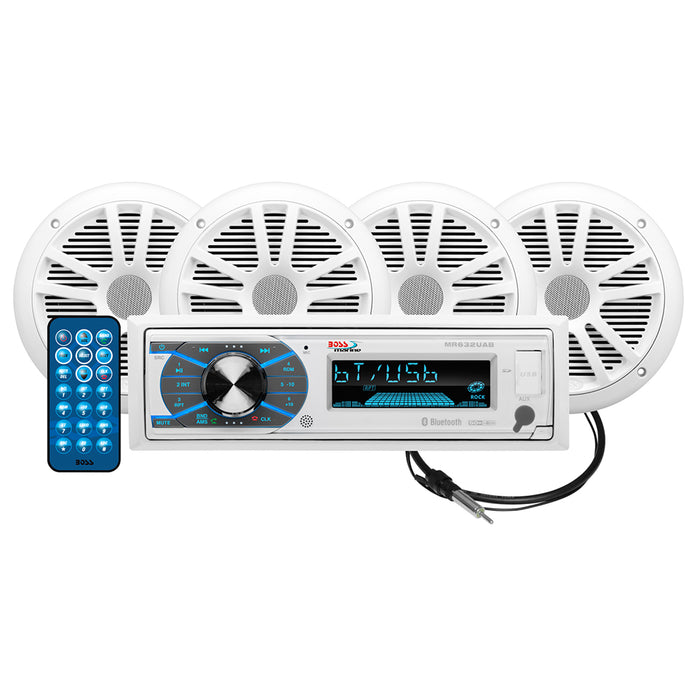 Boss Audio MCK632WB.64 Marine Stereo  2 Pairs of 6.5" Speaker Kit - White [MCK632WB.64]