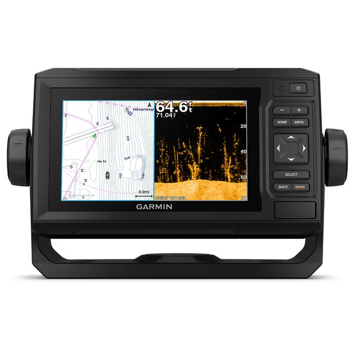 Garmin EchoMap Plus 64cv 6" Chartplotter/Sonar With Transom Mount and U.S. BlueChart g2 Charts[ 010-01890-01]